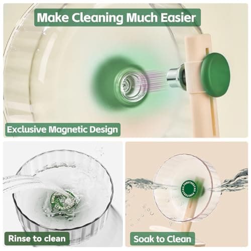 FunstersTail Super Silent Hamster Wheel 8.7 Inch, Magnetic Large Rat Wheel for Chinchilla, Gerbil, Guinea Pig, Cat, Mouse, Sugar Glider and Dwarf, Syrian Hamster Accessories (Avocado Green) - Thumbnail 5