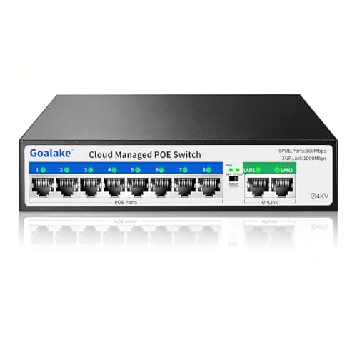 10-Port PoE Switch (8 PoE Ports@120W Built-in Power, 2 Uplink) with Extend Function, Managed Ethernet Switch, Plug & Play, Fanless Metal Design, VLAN, Qos,Desktop/Wall Mount - Image 1