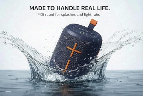 Musibaby Bluetooth Speaker, Portable Waterproof Wireless Speaker with 20W Loud Sound, 25H Playtime, FM Radio, USB/TF/AUX, Stereo Pairing and Carry Loop for Indoor Outdoor Use, M73(Blue) - Thumbnail 2