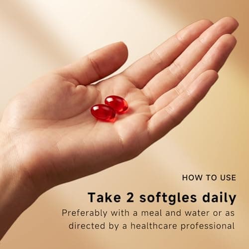 GBN Astaxanthin Supplements 24mg 200 Softgels, Supports Eye, Skin, Joint, Brain, Heart & Immune System Health, Stamina & Healthy Aging for Women & Men, Fresh Microalgae Source - Thumbnail 5