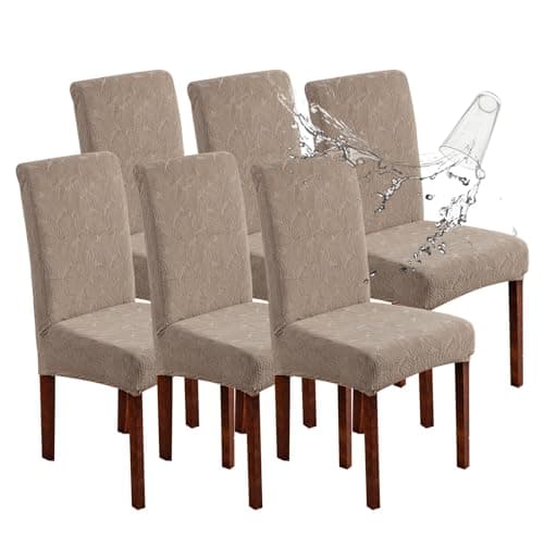 YUEANG Waterproof Dining Chair Covers, Chair Covers for Dining Room Stretch Parsons Chair Slipcover, for Dining Room Kitchen Chair Protector Cover, Removable, Washable