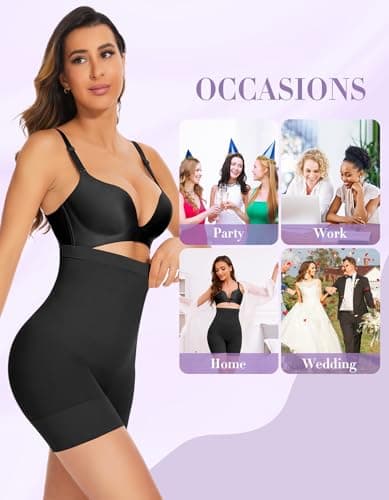 YADIFEN Tummy Control Shapewear Shorts Women Thigh Slimmer High Waisted Shapewear Women Girdles Shorts Shapewear Under Dress - Thumbnail 5