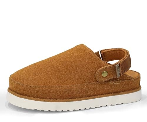 BLUEAGLE Women's Clogs Slip-On Mules Slippers with Adjustable Strap Non-Slip Sole Memory Foam Comfortable Women Platform Clog Maroon - Image 1