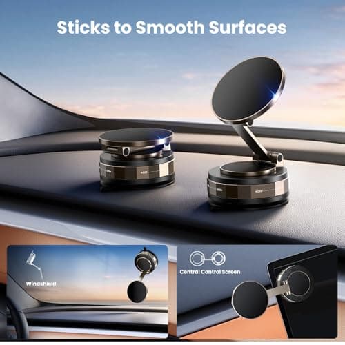 TECKNET Car Phone Holder,Vacuum Magnetic 360°Adjustable MagSafe Car Mount - Thumbnail 3