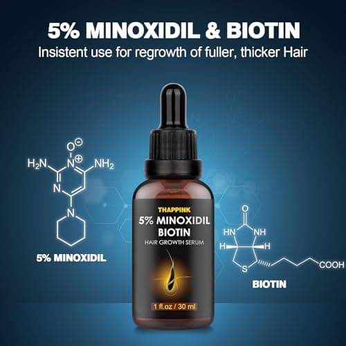 5% Minoxidil Hair Growth Serum Kit for Men and Women, Hair Growth Biotin Serum Oil for Hair Beard Regrowth Treatment Hair Loss Solution - Thumbnail 2