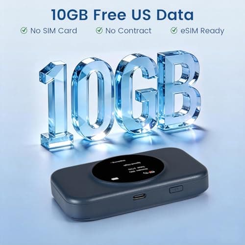 Statelinker S2 Portable WiFi Hotspot,10GB Free USA Data for 30 Days,No Sim Card Needed,4g LTE Mobile Internet Travel Router for USA,8 Device Connected,High Speed Pocket Hot Spot MiFi Devices - Thumbnail 2