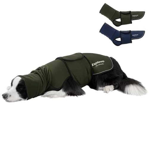 ExploreU Dog Anxiety Vest Skin-Friendly Thunder for Dogs, Dog Calming Shirt for Thunder, Fireworks, Vet Visits and Separation - Keep Pet Calm Without Medicine (Green, S) - Image 1