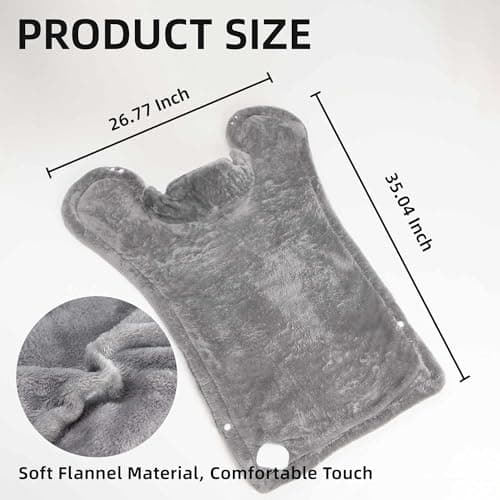 RAINOVA Heating Pad for Neck, Back and Shoulders, Electric Heat Pad for Pain Relief, Christmas Gifts for Women Men Mom Dad, Electric Pad with 6 Heat Settings, Overheating Protection & ETL/UL Certified - Thumbnail 5