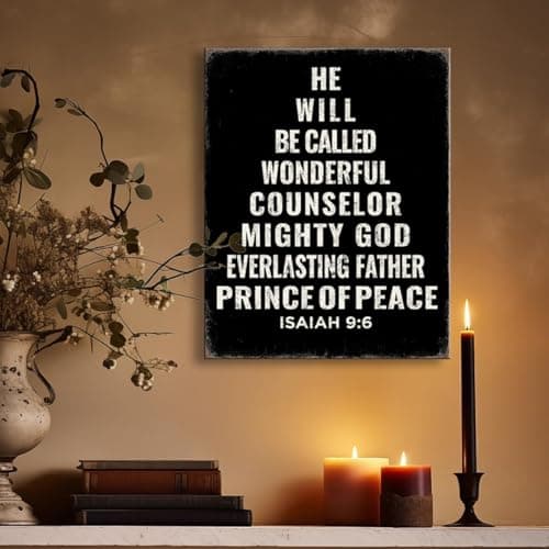 Ploceiny Isaiah 96 Bible Verse Scripture Canvas Wall Art Print - Christian Inspirational Decor for Bedroom, Living Room, Office - Farmhouse Religious Wall Artwork Picture.A-433 - Thumbnail 3