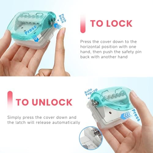 Spiral Binding Machine, Portable 6-Hole Mini Hole Punch,Comb Binder for Letter Size, A4,A5,B5,DIY Creative Book Binder Loose Paper for Organized Reports,Scrapbooks,Household Documents,Family Cookbook - Thumbnail 5