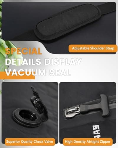 2Pack Vacuum Seal Bags For Clothing Travel With Wireless Pump | Waterproof Reusable Compression Bags with Shoulder Strap for Luggage and Suitcase, Space Saver Vacuum Seal Packing Cubes for Clothes - Thumbnail 4