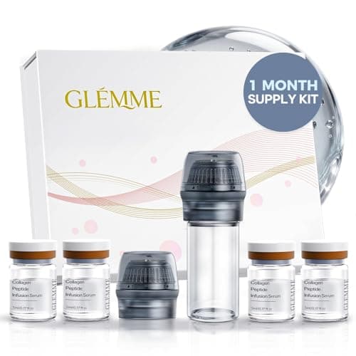 Micro Infusion System for Face Skin 0.25mm Dermabrasion Stamp, 0.25mm Titanium Microneedling Cosmetic Stamp Peptides & Hyaluronic Acid Serum for Men Women Home Use - Image 1