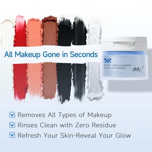 ddg Cleansing Balm Makeup Remover for Sensitive Skin,Eye Makeup Remover & Facial Cleanser for Waterproof Makeup Removal,Vegan Plant Oils,Nourishing & Hydrating,3.38floz/100ml - Thumbnail 4
