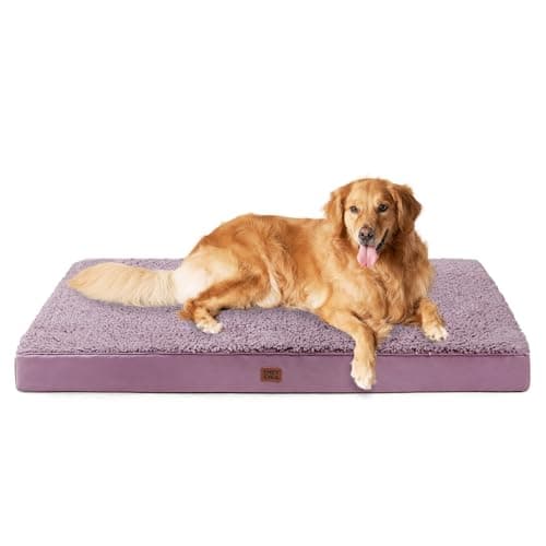 EHEYCIGA Orthopedic XL Dog Beds for Extra Large Dogs with Removable Washable Cover, Fog Purple, 44x32
