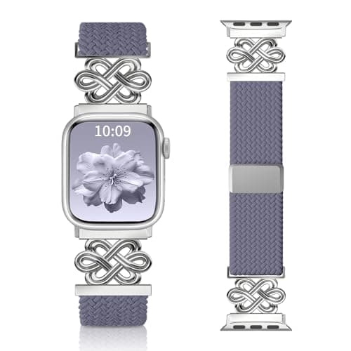 Chinber Braided Band Compatible with Apple Watch Bands 40mm 38mm 41mm 42mm 44mm 45mm 46mm 49mm, Magnetic Clasp Fabric Nylon Interlock Buckle Straps for iWatch Ultra Series 10/9/8/7/6/5/4/3/2/1/SE - Image 1