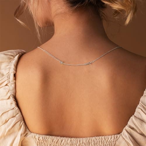 BAYLAY Necklace Extenders Silver - 4 Piece 18K Whited Gold Plated Necklace Extender Set for Women, Extensions 1", 2", 3", 4" Hypoallergenic in Silver Necklaces Extender - Thumbnail 4