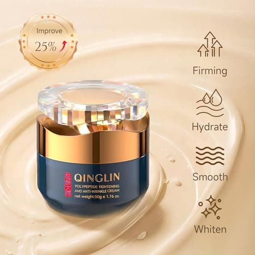 QINGLIN Polypeptide Tightening Anti-Wrinkle Cream, Firming and Smoothing Face Moisturizer， Lift & Hydrate Full Face for Youthful Skin - Thumbnail 2