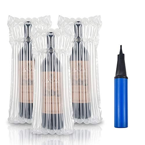 LIVEBAY Wine Bottle Travel Protector Bags - 30 Pack Inflatable Travel Cushions with Pump for Luggage Protection - Image 1