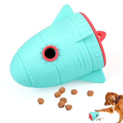 Dog Treat Toys for Medium Dogs & Small Dogs, Silicone Dog Toy Treat Dispenser Slow Feeder, Dog Interactive Toys for Boredom, Dog Enrichment Toys to Keep Them Busy, Interactive Dog Toy 1 Pack (Blue) - Image 1