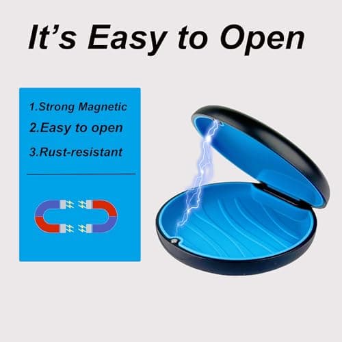 ACSKD Aligner Case, Slim Retainer Box for Travel, Retainer Case Compatible with Invisalign Aligners, Brace Storage Box with Aligner Removal Tool and Chew,Black - Thumbnail 3