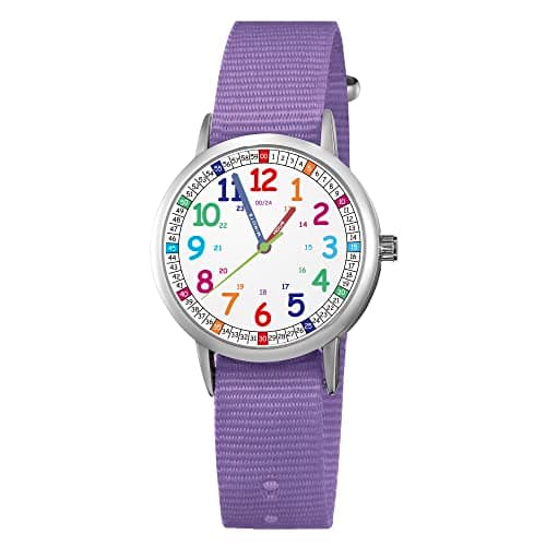 ITOOZYNN Kids Watch for Children Girls and Boys,Easy Read Time First Watch for Children's Toddler Learning Time,for Ages3~11 Boys Girls Little Child as Gift (Purple) - Image 1