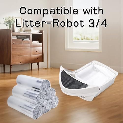 150 Pack Heavy Duty Self-Cleaning Litter Box Liners, Compatible with Litter-Robot 3/4, Extra Thick Waste Drawer Liners, 9-11 Gallons of Capacity, Easy to Empty - Thumbnail 6