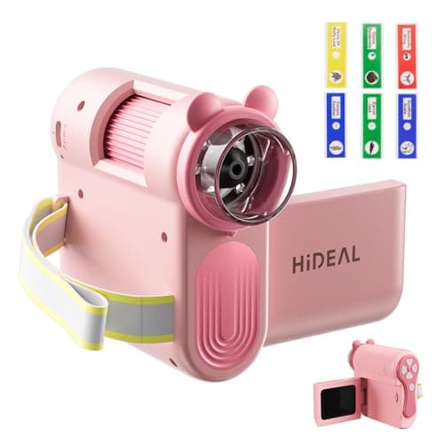 Hideal HP60 IPS Microscope for Kids: [Auto On & Off] [3-in-1] 2" Portable Handheld Microscope Miniscope, Pocket Mini Scope Educational Science Kit, Christmas Birthday Gifts for Kids, PC View, Pink - Image 1