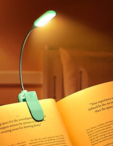 Monotremp Book Lights for Reading at Night in Bed, 80 Hours Runtime Rechargeable Reading Lights for Books in Bed, 3 Brightness Levels × 3 Color Temperatures, 1.3 oz Lightweight - Image 1