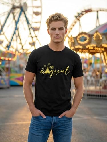 Princess Security Shirt Men Magic Kingdom Magical T-Shirt Girl Dad Birthday Party Cool Family Trip Short Sleeve Black - Thumbnail 3