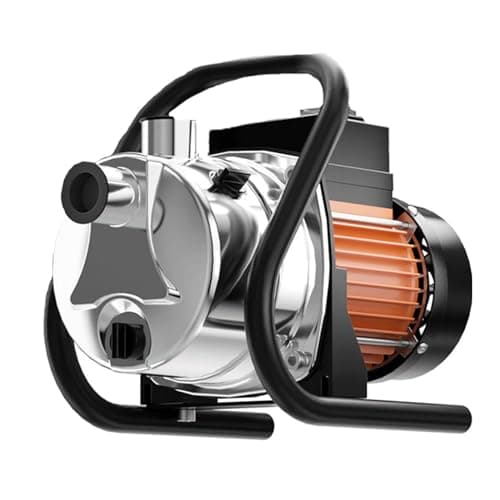 SHANGDA Water Transfer Pump 110V Shallow Well Pump 1.6HP 1800GPH Electric Portable Garden Pressure Booster Pumps for Sprinkler Irrigation Lawn with Adapters, Orange - Image 1