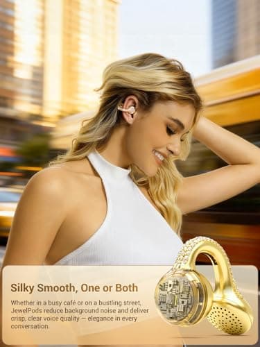 FUNNYEAH JewelPods C01 Pro Open Ear Headphones, Gold - Thumbnail 2