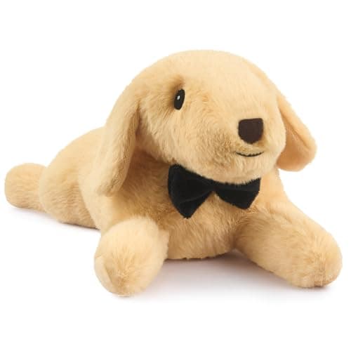 Dreamegg Microwavable & Weighted Stuffed Animal, Unscented Microwave Heating Pad for Period Cramps, 1.4 Lbs Puppy, Washable Cover, Realistic Hug, Cute Heatable Plushies, Gifts for Valentines Day, Kids - Image 1