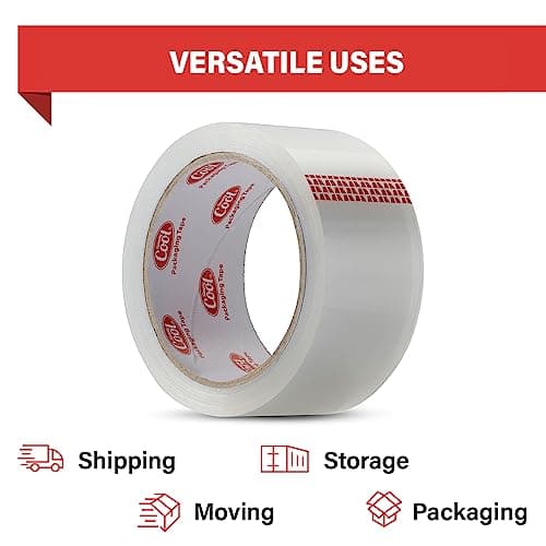 Simply Cool Packing Tape 36 Rolls, Clear Heavy Duty Packaging Tape for Shipping, Moving Boxes, Sealing, Mailing & Storage – Strong 1.88” Wide x 60 Yards Per Refill Roll, 2160 Yards Total - Thumbnail 5
