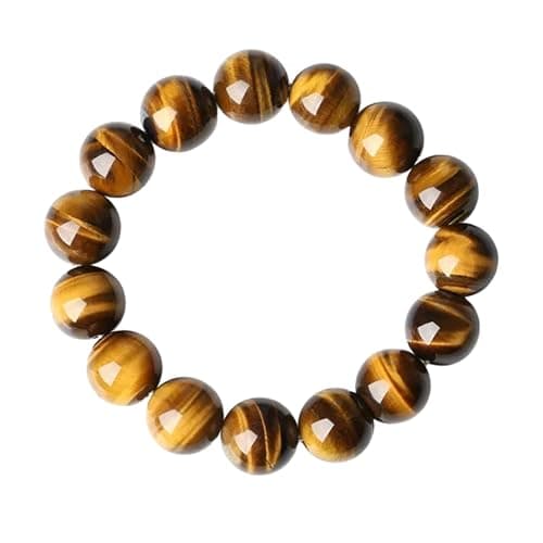 PNNY AMDA Natural Gemstone Bracelets: Handmade Unisex Tiger's Eye 8MM Beaded Stretch Bracelet - Energy Healing and Protection SL-BS-TIG10MM - Image 1