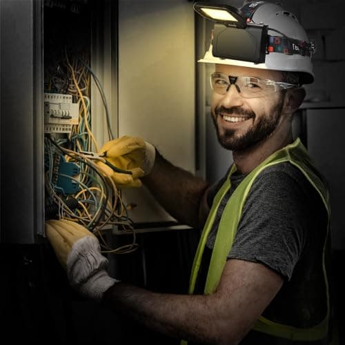 seeup Headlamp Spotlight Flashlight, Bright LED Rechargeable Headlight, Waterproof Head Light with Back Lamp for Outdoor Camping Running Hiking Fishing Cycling (Black, Spotlight & Floodlight) - Thumbnail 6