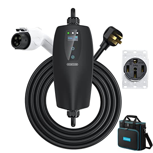 NTONPOWER Tesla Charger 24 Miles Per Hour with Level 1&2 EV Charge 32A/24A16A/10A Optional, UL Listed 16.4Ft Electric Car Charger Use J1772 Plug, Suitable for Most US Models Such As Tesla, Chevrolet - Image 1