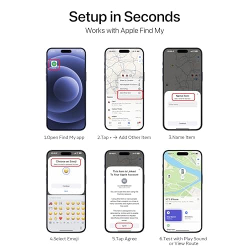 MSEBENT Slim Smart Tag Wallet Tracker Card, [Apple MFi Certified], Wireless Charging Tracking Card, Work with Apple Find My, Item Locator for Keys, Bags, Passport, iOS Only, IP67 Waterproof, 1 Pack - Thumbnail 2