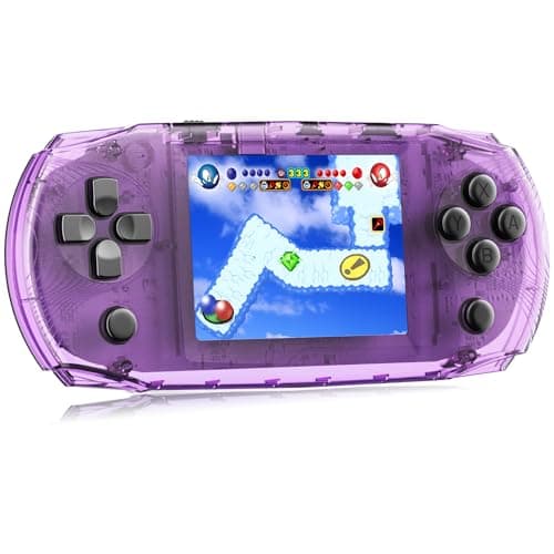 16 Bit 3.2" IPS Large Screen Handheld Game Console for Kids Preloaded 100 Retro Video Games, Portable Gaming System Rechargeable Battery, Mini Travel Electronic Toy Gifts for Boys Girls (Purple)