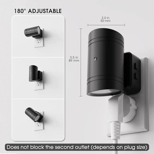 Briignite Night Lights Plug into Wall, 3CCT Modern LED Night Light Plug in, Dusk to Dawn Sensor, 3000KĀ0Kŀ0K Change Nightlight,Dimmable NightLight for Hallway, Bedroom, Stairway, 2 Pack - Thumbnail 6