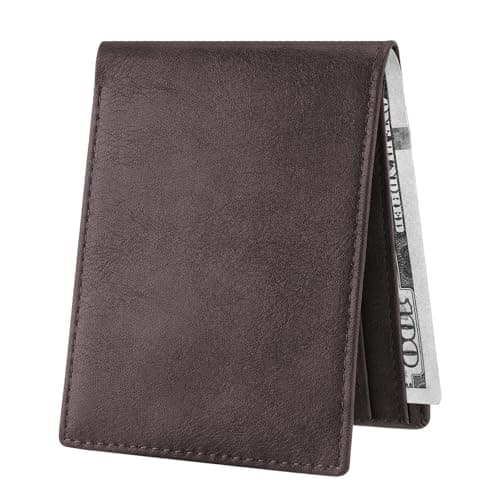 Chelmon Slim Wallet for Men ID Window with RFID Blocking Front Pocket Minimalist Bifold Bussiness Card Holder Gift for Men - Image 1