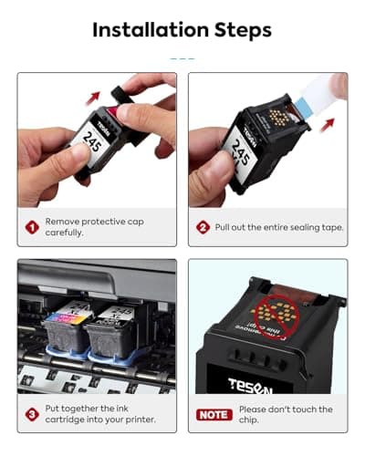 TESEN 245XL Black Ink Cartridge Replacement for Canon PG-245XL PG-245 PG245 245 XL for Cannon PIXMA MG2525 MG3022 MX490 TS202 TS3322 TR4520 TS302 TR4527 Printer Ink Cartridge (2-Pack,Black) - Thumbnail 4