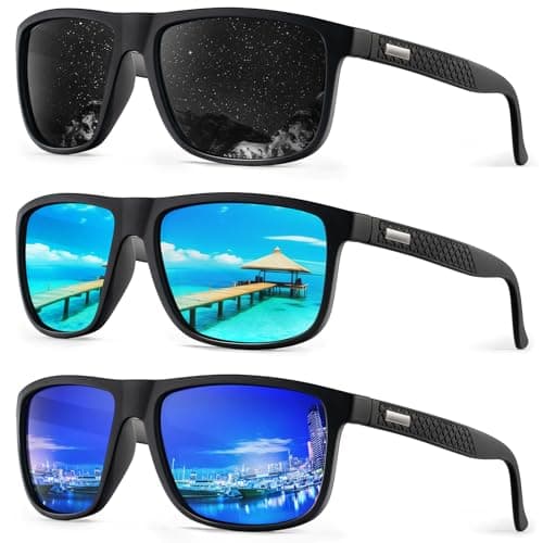 KALIYADI Sunglasses-Men Polarized-Sunglasses Mens Sunglasses: Sun Glasses Polarized UV Protection Unisex Lightweight Driving Fishing Golf, Medium - Image 1