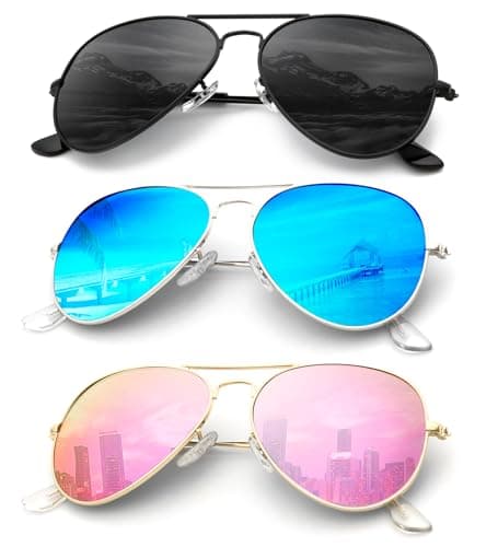 QALLY Aviator Sunglasses Polarized Sun-Glasses: Aviators Sunglasses for Men Women with UV Protection for Driving - Image 1