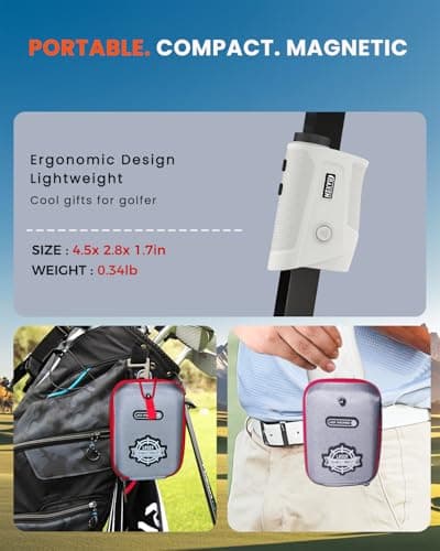 Golf Rangefinder with Slope - 1200 Yard Laser Range Finder for Golfing & Hunting, High-Precision Flag Locking Vibration, 7X Magnification, USB-C Rechargeable, Built-in Magnetic Strip - Thumbnail 5