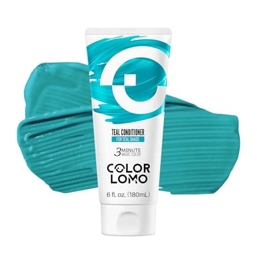 COLORLOMO Semi Permanent Hair Color - 6 oz Color Depositing Conditioner with Shea Butter & Almond Oil- Color Conditioner Depositing Hair Mask - Vegan, Paraben, Ammonia & Sulfate Free -Teal - Image 1
