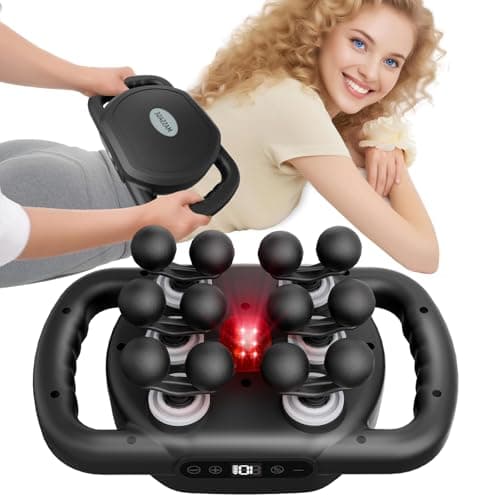 AdamPark 12-Head Deep Tissue Massager Gun, Electric Muscle Massager Handheld Massage Gun with 9 Modes Quiet Massager for Back Pain Full Body Muscle Pain Relief, Ideal Gifts for Women, Men - Image 1