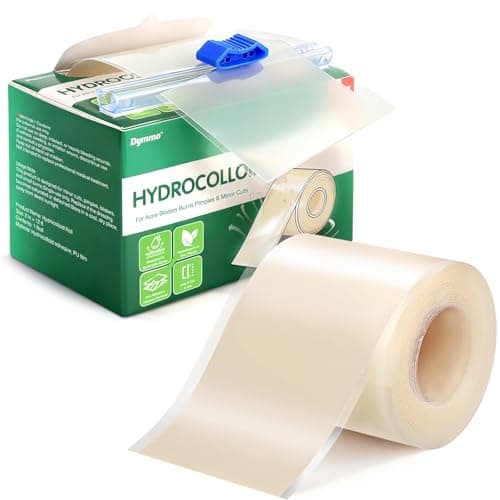 Hydrocolloid Roll Bandage 2 in x 12 ft Waterproof Hydrocolloid Dressing Tape Hydrocolloid Bandages for Wound Care, Flexible Cut-to-Fit Roll for Blisters, Burns, Acne & Minor Wounds - Image 1