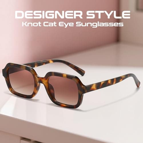 SODQW Trendy Square Sunglasses for Women 2025, 90s Vintage Designer Ladies Shades Fashion Sun Glasses - Thumbnail 6