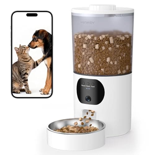 Automatic Cat Feeder with 2K Camera, 5G WiFi 6.5L Smart Pet Feeder for Cat & Small Dog, Automatic Dog Feeder with Night Vision, 2-Way Audio, Motion Detection, Feeding Schedule & App Control - Image 1
