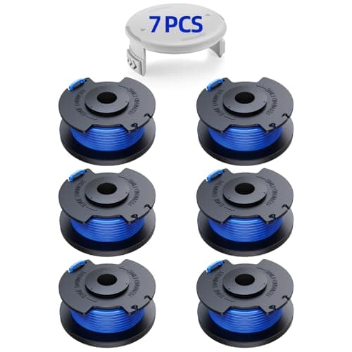 YWTESCH 7 Packs Weed Wacker String Replacement for Ryobi One+ AC14RL3A,0.065-Inch String Trimmer Refill Compatible with Ryobi 18v, 24v, and 40v Trimmer（6 Trimmer Line,1 Trimmer Cap） - Image 1